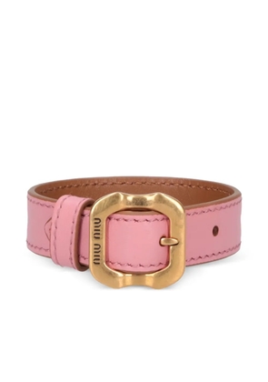 Miu Miu buckle leather bracelet - Pink