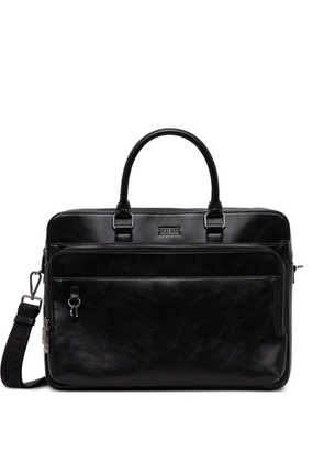 GUESS USA logo-plaque laptop bag - Black