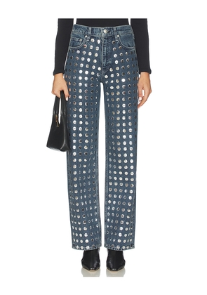 Rag & Bone Shea Relaxed Straight Jeans in Blue. Size 23. Also in 25, 26, 27.