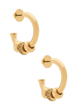 Roxanne Assoulin Slider Earrings in Metallic Gold.