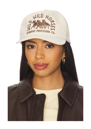 Sendero Provisions Co. Wild Wild Horses Cap in Cream.