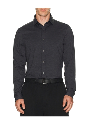 Rhone Semi Spread Collar Commuter Shirt in Grey. Size L. Also in M, S.