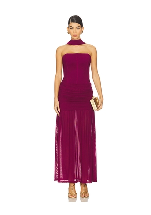 Runaway The Label Lillie Corset Maxi Dress in Purple. Size L. Also in M, S, XL, XS.
