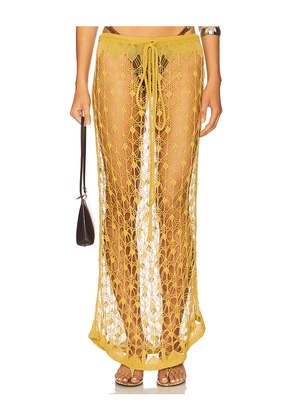 TG Botanical Marsala Skirt in Yellow. Size L. Also in M, S.