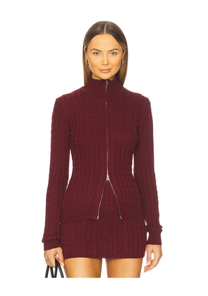 SEVEN WONDERS Katarina Long Sleeve Top in Red. Size L. Also in M, S, XL, XS.