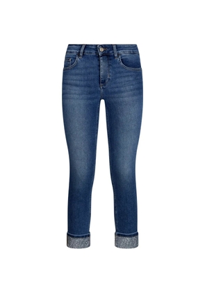 LIU JO rhinestone-appliqué five-pockets jeans - Blue