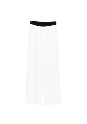ERMANNO FIRENZE contrast-waistband trousers - White