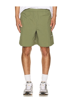Pop Trading Company Painter Shorts in Olive. Size L. Also in M, S, XL/1X.