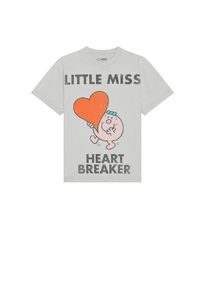 Philcos Little Miss Heartbreaker Tee in Light Grey. Size L. Also in M, S, XL/1X.