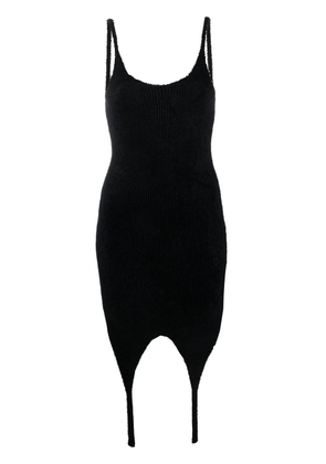 Balmain ribbed spaghetti dress - Black
