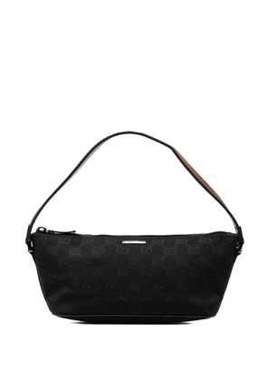 Gucci Pre-Owned 2000-2015 GG Canvas Web Boat shoulder bag - Black