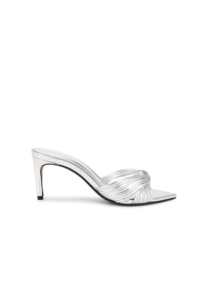 Schutz Renee Mule in Metallic Silver. Size 10. Also in 6, 6.5, 7.5, 8.