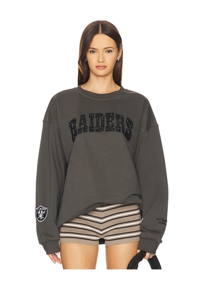 The Wild Collective Raiders Oversized Crew Pullover & Crystal Rock in Charcoal. Size L. Also in S.