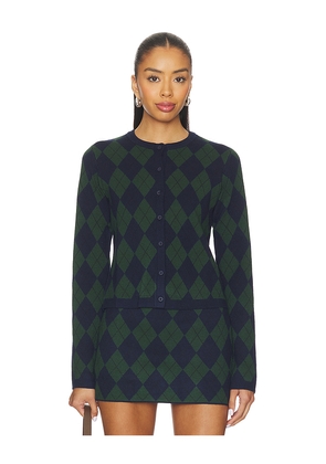 Show Me Your Mumu Cher Cardigan in Green. Size L. Also in XS, S, M, XL.