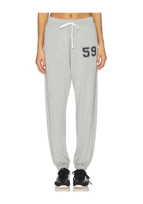 Splits59 Andie Oversized Fleece Varsity 59 Sweatpant in Grey. Size L. Also in M, S.