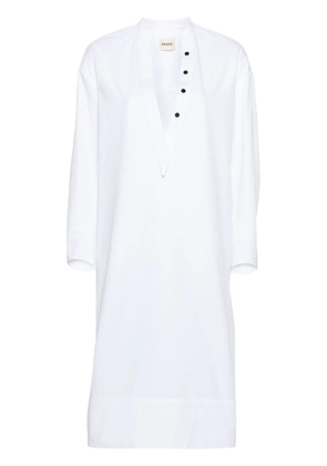 KHAITE Brom shift midi dress - White