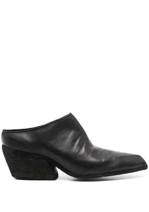 Guidi 65mm leather slippers - Black