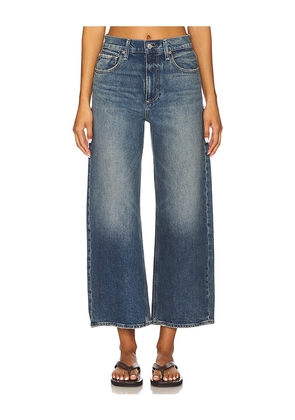 PAIGE Arellia Ankle Barrel Leg Jeans in Blue. Size 26. Also in 33.