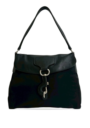 Prada Pre-Owned 2013-2025 Vitello Trimmed Tessuto shoulder bag - Black