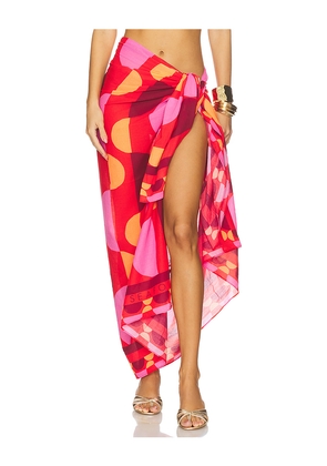 Seafolly Sorrento Sarong in Red.