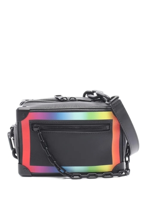 Louis Vuitton Pre-Owned mini Taiga Soft Trunk messenger bag - Black