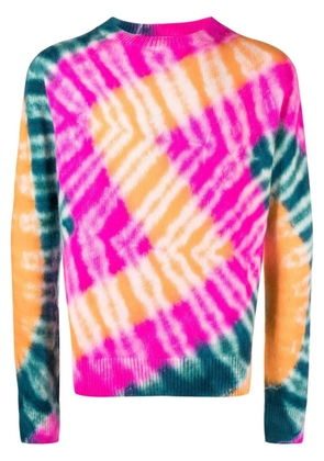 The Elder Statesman tie dye-pattern cashmere jumper - Pink