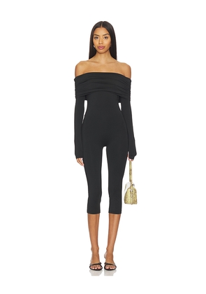 superdown Yuna Capri Jumpsuit in Black. Size L. Also in S, M, XL.