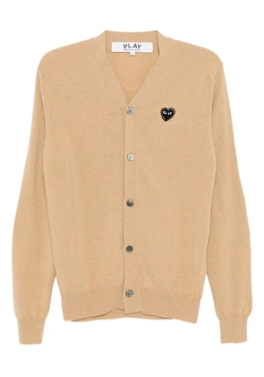 Comme Des Garçons Play heart-appliqué cardigan - Neutrals