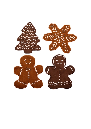 Piecework Gingerbread Cocktail Napkins in Beauty: NA.