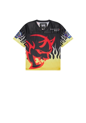 REASON Dodge Football Jersey in Black. Size L. Also in M, S, XL/1X.