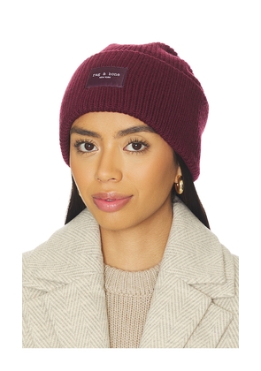 Rag & Bone Blake Beanie in Burgundy.