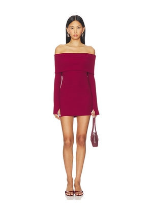 superdown Marks Mini Dress in Burgundy. Size L. Also in S, M.