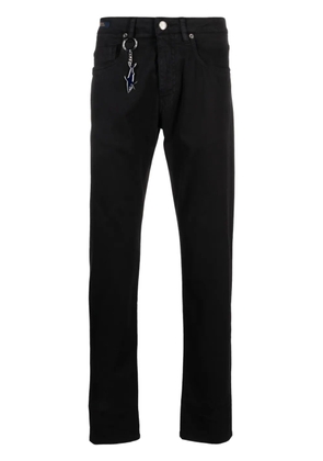 Paul & Shark shark-keyring slim-cut trousers - Black