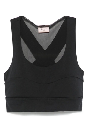 Repetto tulle-panel sports bra - Black