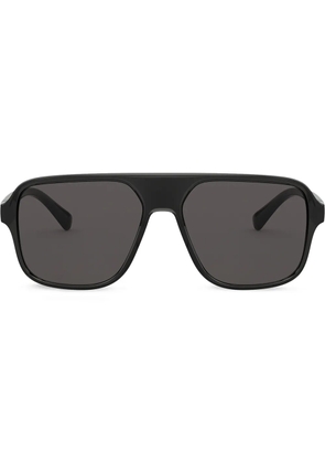 Dolce & Gabbana Eyewear logo-embossed square-frame sunglasses - Grey