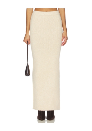 SNDYS Winnie Maxi Skirt in Cream. Size L. Also in M, S, XS, XXS.