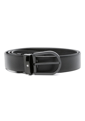 Montblanc Horseshoe-buckle leather belt - Black