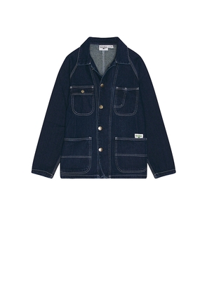 Service Works Denim Coverall 2.0 Jacket in Blue. Size L. Also in M, S, XL/1X.