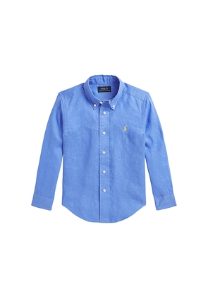 Polo Ralph Lauren Kids Linen Sport Shirt in Blue. Size 2. Also in 3, 4, 5, 6.