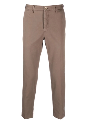 Incotex low-rise straight-leg trousers - Brown