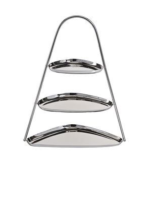 The Favorites Epicurean 3-tier Hors D'euvre And Petits in Metallic Silver.