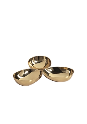 The Favorites Triple Nut Bowl in Metallic Gold.