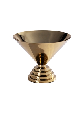 The Favorites Large Mayan Metal Bowl in Metallic Gold.