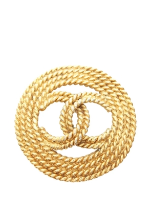 CHANEL Pre-Owned 1986-1988 Coco Mark brooch - Gold