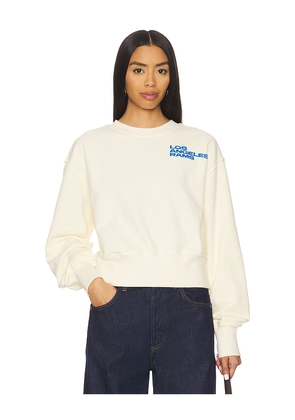 Terez x REVOLVE Rams Puff Sleeve Crop Sweater in Cream. Size L. Also in M, S, XL, XS, XXS.