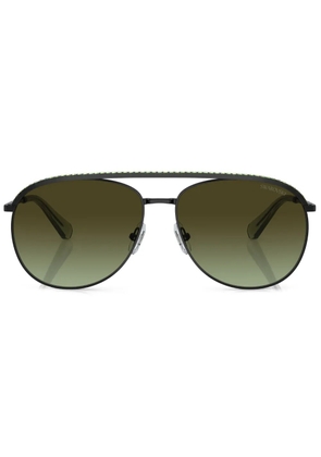 Swarovski Eyewear crystal-embellished pilot-frame sunglasses - Black