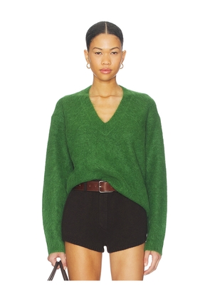 PISTOLA Kit V Neck Pullover Sweater in Green. Size L. Also in M, S, XL, XS.