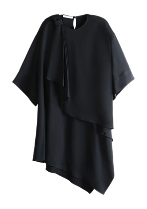 Givenchy ruffled asymmetric midi dress - Black