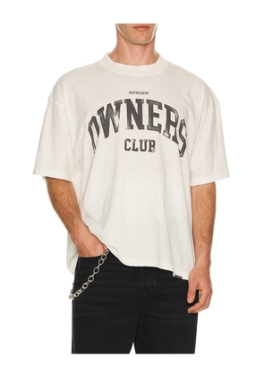 REPRESENT Owners Club Tee in White. Size L. Also in M, S, XL/1X.