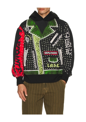 Pleasures Explosion Hoodie in Black. Size L. Also in M, S, XL/1X.